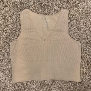 Tan cropped tank top